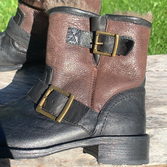 Trask Shearling Lined Moto Boots Brenna - Picture 5 of 13